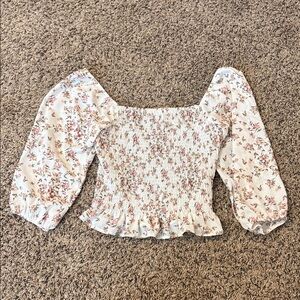 Floral Smocked Women's Top